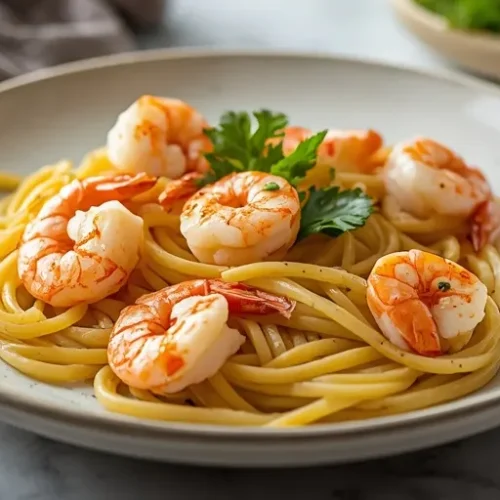 creamy garlic shrimp pasta recipe