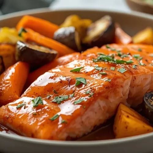 sheet pan hot honey salmon recipe