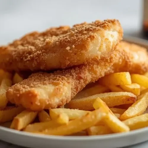 Beer-Battered Cod Fish and Chips recipe