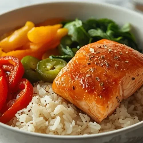 skillet salmon rice bowls recipe