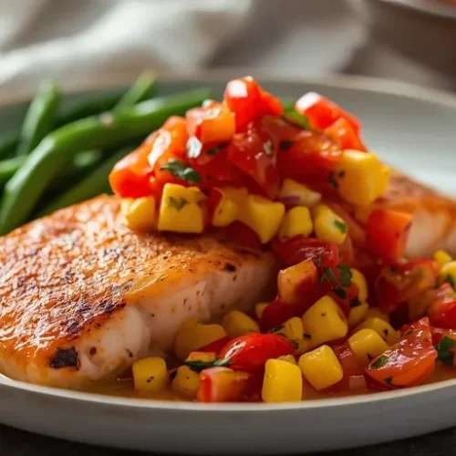 skillet salmon with corn and tomato relish recipe