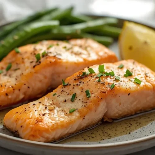 Air Fryer Lemon Garlic Salmon Fillets recipe