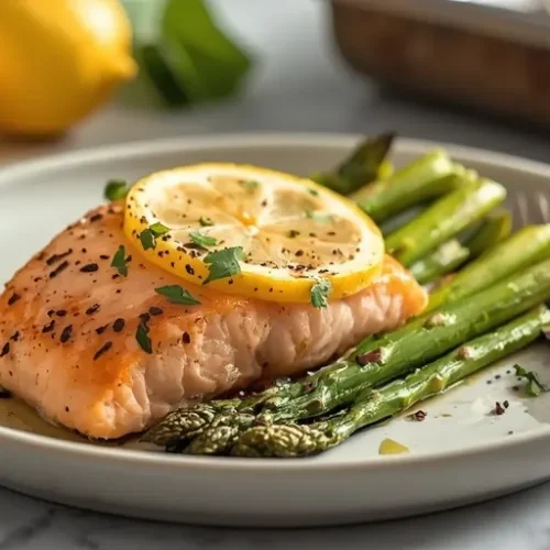 baked salmon and asparagus sheet pan recipe