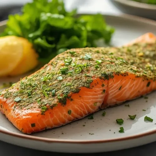 Herb-Crusted Smoked Salmon recipe