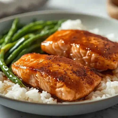 Honey Soy Oven Salmon Bowls recipe
