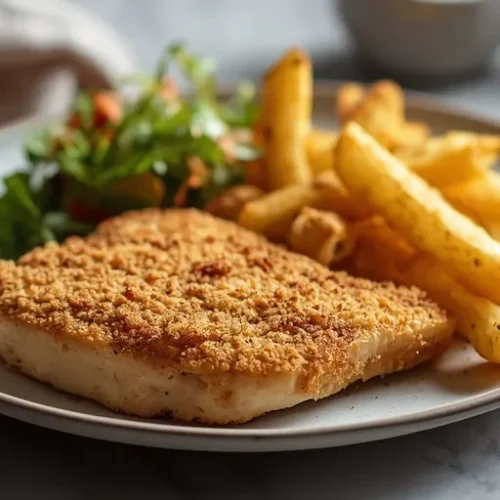 Oven Baked Fish and Chips recipe