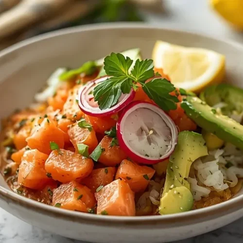 Citrus Salmon Poke recipe
