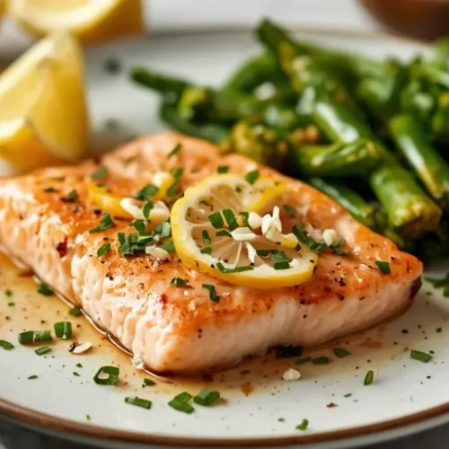 Garlic Butter Lemon Salmon Air Fryer recipe