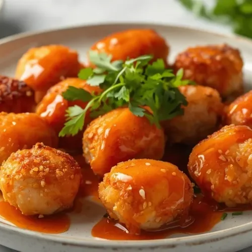 Skillet Crispy Salmon Bites with Bang Bang Sauce recipe