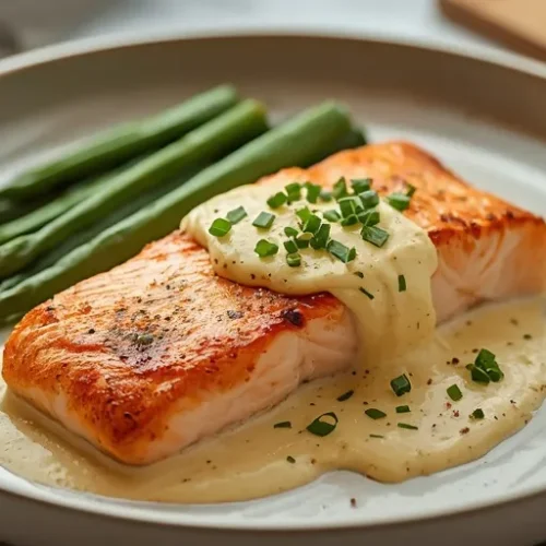 Skillet Dijon Cream Salmon recipe