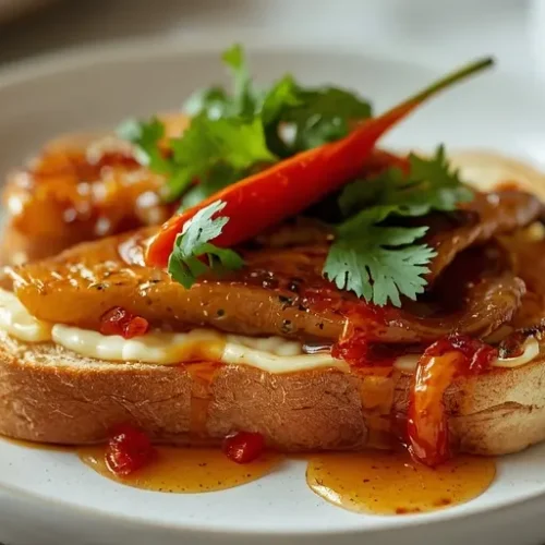 Skillet Sardine Toast with Crispy Chili Oil recipe